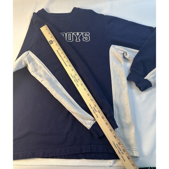 Dallas Cowboys Mens Sweatshirt Size Medium Blue Long Sleeve NFL Crew Neck VTG - Picture 5 of 7